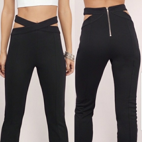 cut out waist pants